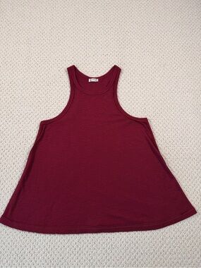 Intimately by Free People Ribbed Swing Tank Top - Burgundy